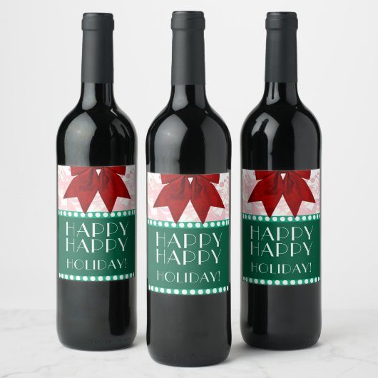 ÉTIQUETTE POUR BOUTEILLES DE VIN VACANCES ART DÉCO (Bouteilles)