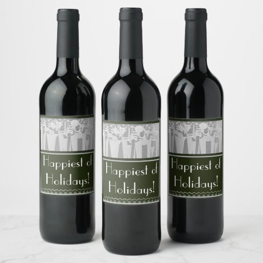 ÉTIQUETTE POUR BOUTEILLES DE VIN VACANCES AVEC ART DÉCO ! :) (Bouteilles)