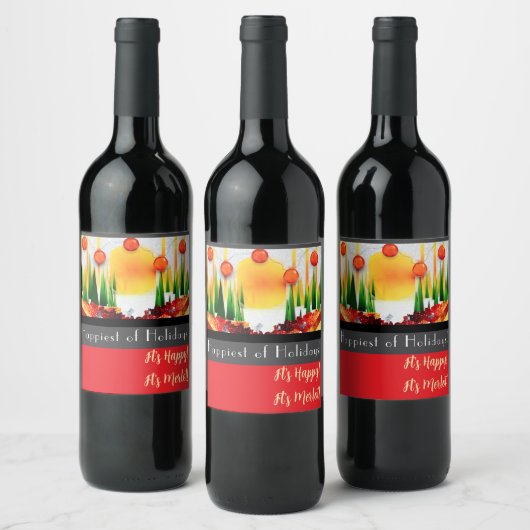 Étiquette Pour Bouteilles De Vin Vacances dans les Pins! (Bouteilles)
