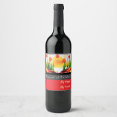 Étiquette Pour Bouteilles De Vin Vacances dans les Pins! (Devant)