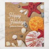 Étiquette Pour Bouteilles De Vin Vacances estivales côtières maritimes tropicales (Étiquettes simples)