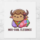 Étiquette Pour Bouteilles De Vin Vache en élégance dans les Highland (Étiquettes simples)