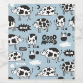 Étiquette Pour Bouteilles De Vin Vache et lait (Étiquettes simples)