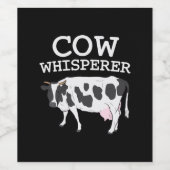 Étiquette Pour Bouteilles De Vin Vache Whisperer Love (Étiquettes simples)