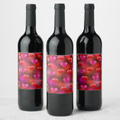 Étiquette Pour Bouteilles De Vin Valentine Hearts (Bouteilles)