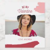 Étiquette Pour Bouteilles De Vin Valentine Paint Splash (Étiquettes simples)