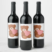 Étiquette Pour Bouteilles De Vin Valentine Teddy Bear (Bouteilles)