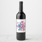 Étiquette Pour Bouteilles De Vin Valentines anges 1 (Devant)