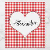 Étiquette Pour Bouteilles De Vin Valentine's Day Custom Name (Étiquettes simples)