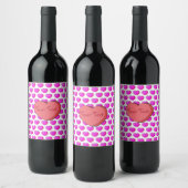 Étiquette Pour Bouteilles De Vin Valentines Dessin Coeur de bonbons (Bouteilles)