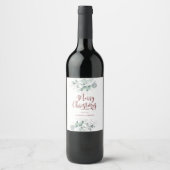Étiquette Pour Bouteilles De Vin Végétal de Noël joyeux sur mesure (Devant)