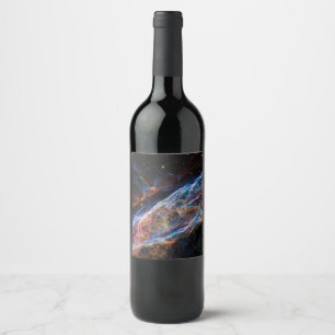 Étiquette Pour Bouteilles De Vin Veil Nebula Supernova Reste Télescope Hubble