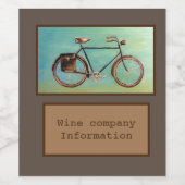 Étiquette Pour Bouteilles De Vin Vélo Messenger (Étiquettes simples)
