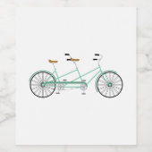 Étiquette Pour Bouteilles De Vin Vélo Tandem (Étiquettes simples)