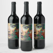 Étiquette Pour Bouteilles De Vin Vélos sur le mur de Graffiti (Bouteilles)