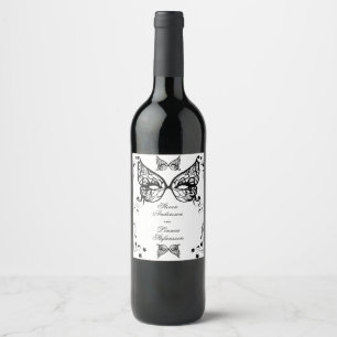 Étiquette Pour Bouteilles De Vin Venetia Carnivale Masque Victorian Ornate Flourdis