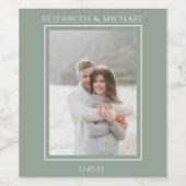 Étiquette Pour Bouteilles De Vin Verdure botanique Mariage d'aquarelle fleurie (Étiquettes simples)