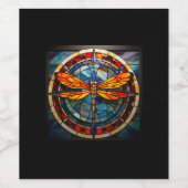 Étiquette Pour Bouteilles De Vin verre de libellule (Étiquettes simples)