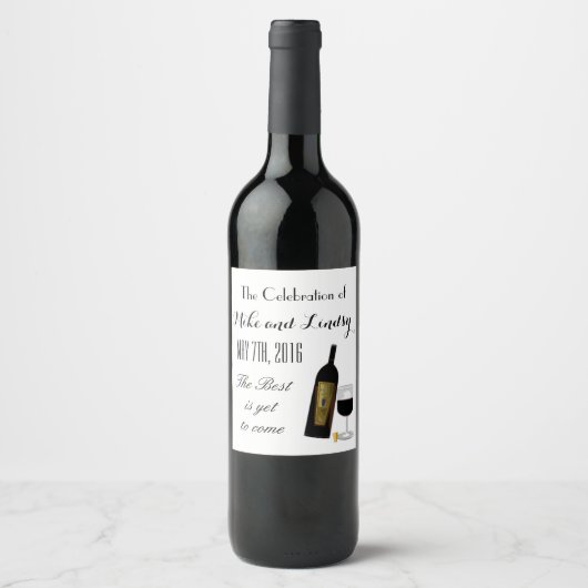 Étiquette Pour Bouteilles De Vin Verre de vin (Devant)