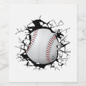 Étiquette Pour Bouteilles De Vin Vêtements de baseball - Baseball (Étiquettes simples)