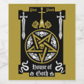 Étiquette Pour Bouteilles De Vin Vêtements et Accessoires Gothiques (Étiquettes simples)