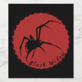 Étiquette Pour Bouteilles De Vin Veuve noire (Étiquettes simples)