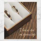 Étiquette Pour Bouteilles De Vin Veux-tu m'épouser (Étiquettes simples)