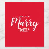 Étiquette Pour Bouteilles De Vin veux-tu m'épouser ? proposition Noël (Étiquettes simples)