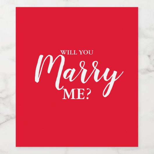 Étiquette Pour Bouteilles De Vin veux-tu m'épouser ? proposition Noël (Étiquettes simples)