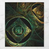 Étiquette Pour Bouteilles De Vin Vibrations magiques Art Abstrait (Étiquettes simples)