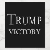 ÉTIQUETTE POUR BOUTEILLES DE VIN VICTOIRE TRUMP (Étiquettes simples)