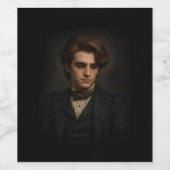 Étiquette Pour Bouteilles De Vin Victorian Man (Étiquettes simples)