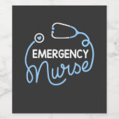 Étiquette Pour Bouteilles De Vin Vie infirmière | Infirmière d'urgence (Étiquettes simples)