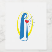 Étiquette Pour Bouteilles De Vin Vierge Marie (Étiquettes simples)