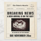 Étiquette Pour Bouteilles De Vin Vieux journal La révélation de la grossesse Faire- (Étiquettes simples)