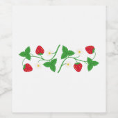 Étiquette Pour Bouteilles De Vin Vigne de fraise (Étiquettes simples)