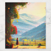 Étiquette Pour Bouteilles De Vin Vignoble, Été, Cosy, С confortable (Étiquettes simples)