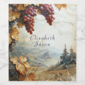 Étiquette Pour Bouteilles De Vin Vignoble Italien Campagne (Étiquettes simples)