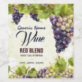 Étiquette Pour Bouteilles De Vin Vignoble méditerranéen (Étiquettes simples)