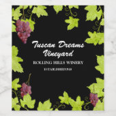 Étiquette Pour Bouteilles De Vin *~* Vignoble Vignoble Cave Grape AR21 Vignoble en (Étiquettes simples)