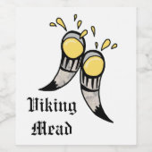 Étiquette Pour Bouteilles De Vin Viking Mead Boire Cornes (Étiquettes simples)