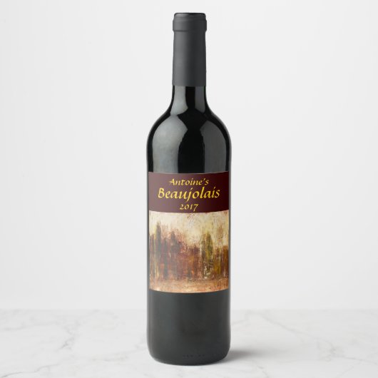 Étiquette Pour Bouteilles De Vin Ville éclairée Étiquette de vin (Devant)