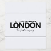 ÉTIQUETTE POUR BOUTEILLES DE VIN VILLE MODERNE NOUVELLE (Étiquettes simples)