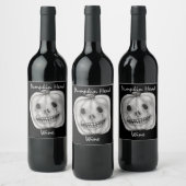 Étiquette Pour Bouteilles De Vin Vin à tête citrouille | Halloween (Bouteilles)