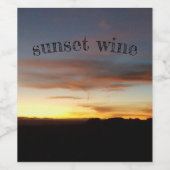 Étiquette Pour Bouteilles De Vin vin au coucher du soleil (Étiquettes simples)