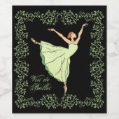 Étiquette Pour Bouteilles De Vin Vin de Ballerina Grace (Étiquettes simples)