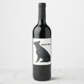 Étiquette Pour Bouteilles De Vin Vin de chien noir (Devant)