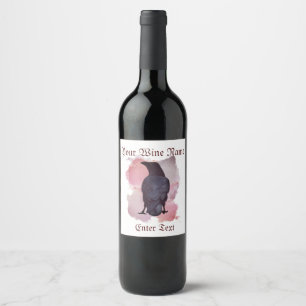 Étiquette Pour Bouteilles De Vin Vin de Corbeau