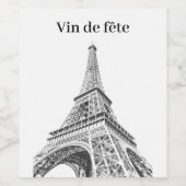 Étiquette Pour Bouteilles De Vin Vin de fête France (Étiquettes simples)
