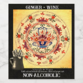 Étiquette Pour Bouteilles De Vin Vin de Gingembre Fabrication de Vin Maison (Étiquettes simples)